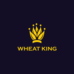 logo icon design abstract king of wheat