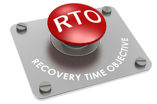 RTO for recovery time objective red button