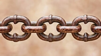 Obraz premium Close up of Rusty Metal Chain Links