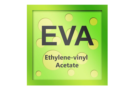 Ethylene-vinyl acetate (EVA) polymer symbol isolated