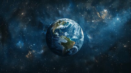 Obraz premium Planet earth globe view from space showing.