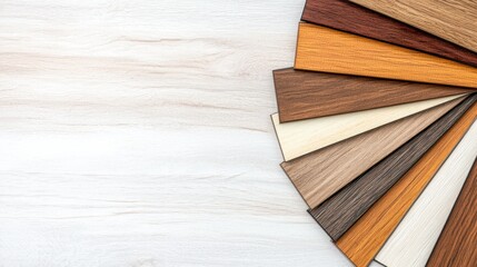 Wood Flooring Samples on White Background
