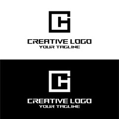 creative letter logo ch desain vektors