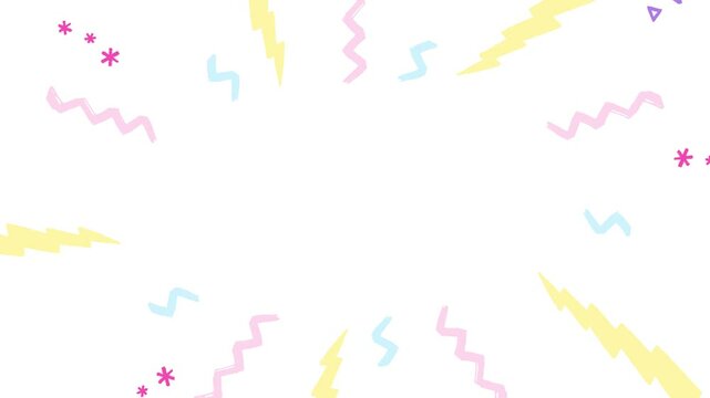 Hand drawn radial speed lines (vivid colors)