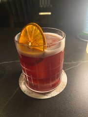 cocktail with lemon