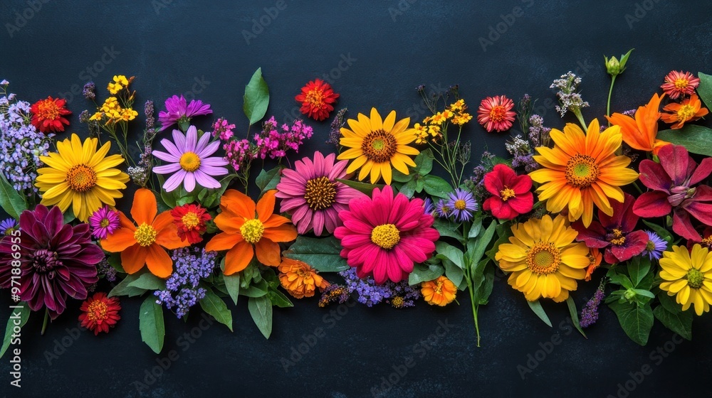 Poster Colorful Floral Arrangement