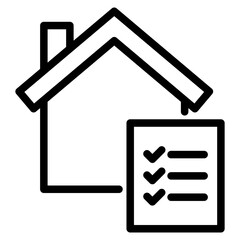 properties, home with checklist icon