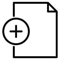 new document icon, file document with plus icon