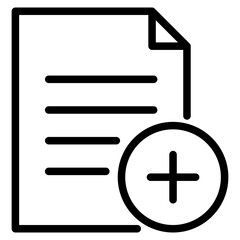 Fototapeta premium new document icon, file document with plus icon