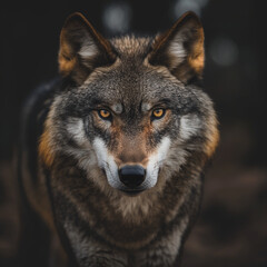 Fototapeta premium grey wolf portrait