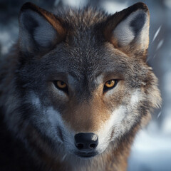 Fototapeta premium gray wolf portrait