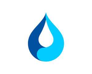 Abstract water drop vector illustration logo