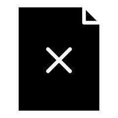 Obraz premium file document with cross icon