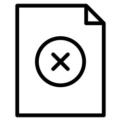 file document with cross icon	
