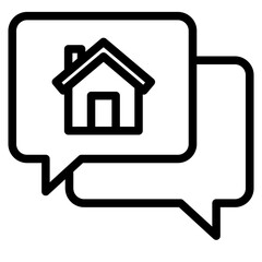 chat with house icon