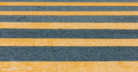 Fototapeta premium Children's safety zone crosswalk. close-up Children's protection zone, kids safe zone
