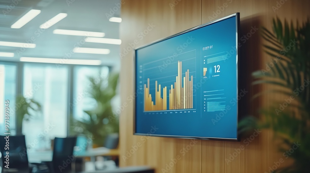 Poster whiteboard for plots and ideas in meeting room in office center : generative ai