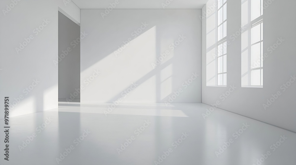 Poster white room wall background white empty room for products and design white studio room large empty wh