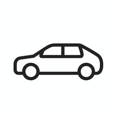 Fototapeta premium This graphic features a minimalist outline of a car, symbolizing transportation and mobility with a sleek, modern design suitable for various uses