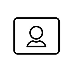 A minimalist icon representing a user profile with a basic silhouette set against a clean background, perfect for web and app interfaces