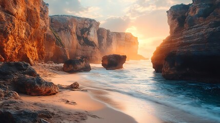 Landscape Portugal hike nature atlantik : Generative AI