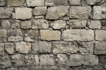 A Wall Constructed of Rough-Hewn Stone Blocks