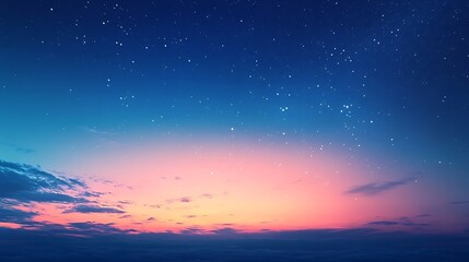 Fototapeta premium Evening or morning sky with stars and clouds sunset or dawn Abstract natural background : Generative AI