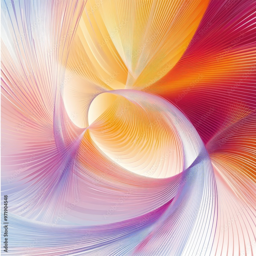 Wall mural vibrant abstract swirl design featuring dynamic colors and flowing shapes, perfect for backgrounds a