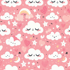 seamless pattern with clouds