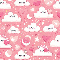 seamless pattern with clouds