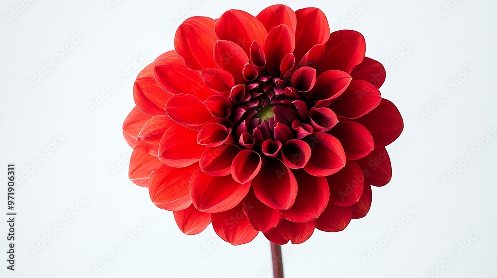 Poster dahlia flower isolated on a white background close up nature : generative ai