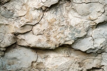 Fototapeta premium Close-up of Cracked and Weathered Rock Surface