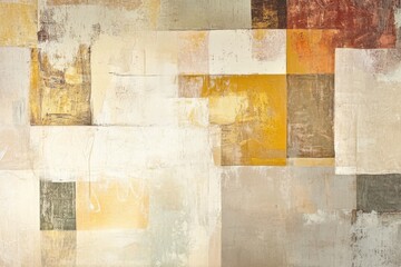 Fototapeta premium Abstract Art with Earthy Tones and Geometric Shapes