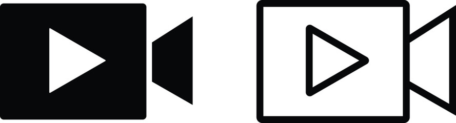 illustration of a set of icons for web cameras icons set