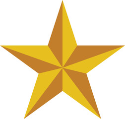 gold star isolated on white background