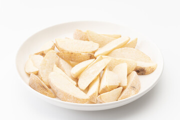 冷凍の皮付きフライドポテト