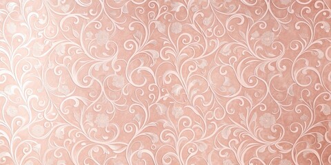 Softly glowing pink wallpaper with delicate, swirling patterns and subtle texture, creating a calming and serene atmosphere perfect for feminine spaces and minimalist interiors.