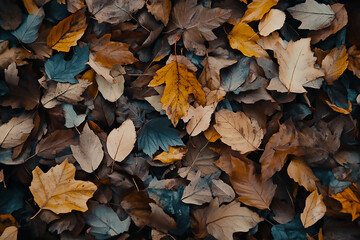 autumn leaves on the ground
