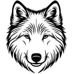 Wolf portrait silhouette