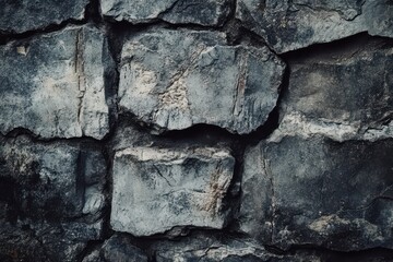 Obraz premium A Close-Up View of a Rough Stone Wall