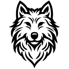 Wolf portrait silhouette