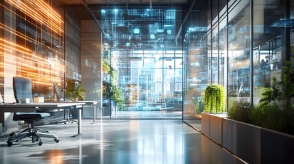 A smart office where AI-driven IoT systems adjust the environment based on employees' preferences and blockchain-secured data