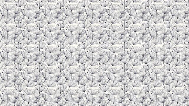Graphic dandelions seamless vertical  loop patter