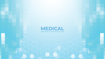 Abstract blue background with squares for medical concept