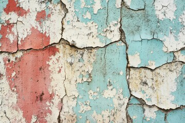 Obraz premium Weathered Wall with Cracked and Peeling Paint