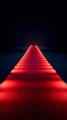 Obraz premium Futuristic red light pathway