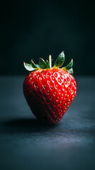 The simple charm of a red strawberry