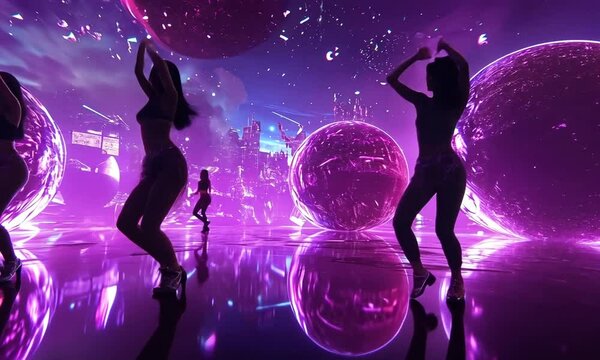 dancing people in the nightclub