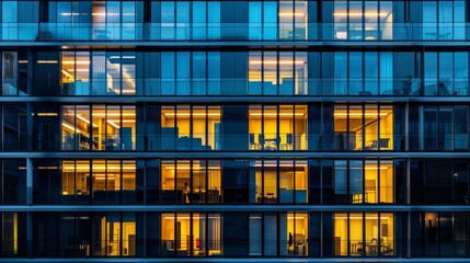 silhouette of an office building in a sunset
