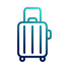 Suitcase icons. with gradient outline style, can be used for websites, UI, mobile apps.